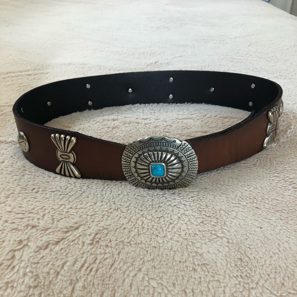 Ralph Lauren leather studded belt